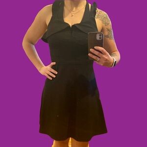 Ruffle Sleeveless mini dress little black dress